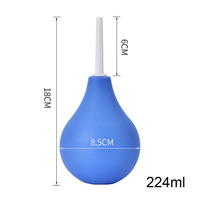 224ml 100g lavement rectal douche système de nettoyage matériaux médicaux boule de Silicone pour Anus Anal colon lavement Anal nettoyage Sex Toys %