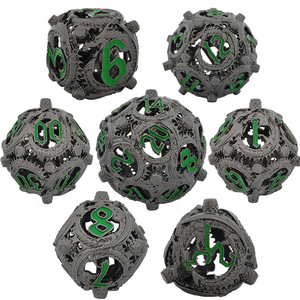 Feeron – Nouvel ensemble de dés en alliage de zinc 7 pièces, couleur personnalisée, 20 mm, pour jeux de rôle D&D, fantastiques et science-fiction, emballage OPP - Product Image 3