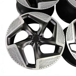 Rines de Aleación Forjados de 18 19 20 21 22 23 Pulgadas con Acabado Negro Brillante y Cara Mecanizada para <span class=keywords><strong>Bentley</strong></span> <span class=keywords><strong>Continental</strong></span> Flying Spur GT GTC - Product Image 4