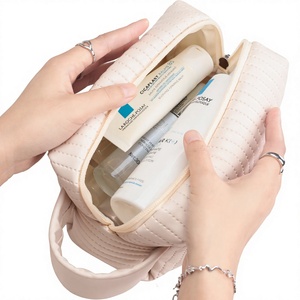 Sac de maquillage en cuir PU à imprimé léopard, résistant à l'eau, de capacité moyenne, avec fermeture à glissière, poignée souple, étui de rangement pour cosmétiques, trousse de voyage - Product Image 5
