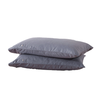 Taie d'oreiller JHC Queen Size 20x30 pouces, gris argenté, en coton, style européen et américain, 40 fils/cm², tissée, 140S