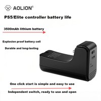 Batterie externe au lithium haute capacité Aolioin pour manette 5/Edge, clip dorsal pour batterie, accessoires de jeu