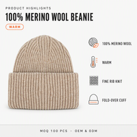 Bonnet en tricot côtelé épais réglable avec revers plié, impression par sublimation de logo personnalisé, chapeau d'hiver chaud pour l'extérieur