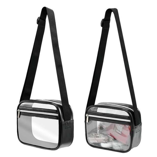 Cheap Waterproof Plain Crossbody Men Satchel Bag clear Pvc Men 1 Strap Shoulder Bag Custom Transparent Pvc Women's Messenger Bag
