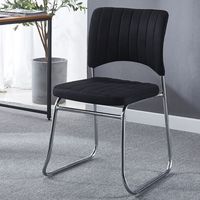 Chaises de salle à manger bon marché d'usine, chaises de bureau en cuir PU, chaises de salle à manger avec pieds en métal