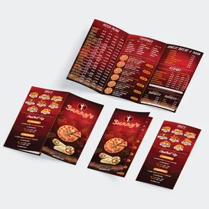 Imprimé personnalisé Service A3 A4 A5 A6 Affiche Restaurant Menu Livret Brochure Dépliant Plié Dépliant Flyer Impression