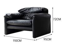 Canapé 3 places de style vintage au design italien de luxe en cuir véritable moderne avec coussins doux pour salon meubles de luxe