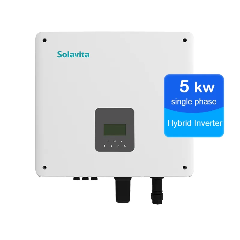 ที่มีประสิทธิภาพสูง Solavita EU สต็อก 3KW 5 KW 6KW เฟสเดียวไฮบริดอินเวอร์เตอร์ระบบพลังงานแสงอาทิตย์ใช้ในบ้านเป็นมิตรกับสิ่งแวดล้อม