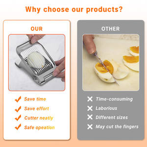 Coupe-œufs en fil d'acier inoxydable Trancheuse à œufs de haute qualité Trancheuse à fruits - Product Image 4