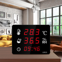Thermomètre hygromètre numérique mural LED, OEM ODM, surveillance à domicile, laboratoire, usine, entrepôt