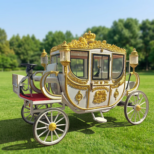 Chariot Électrique Royal Blanc et Doré pour Mariages et Visites Touristiques – Véhicule de Luxe Très Demandé - Product Image 1