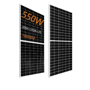 solar panels grade A 550w 540w half cell solar panel 550w manufacturers in china