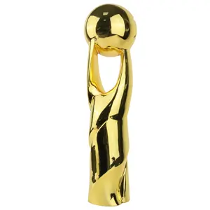 Fabbrica diretta commerciale personalizzato e progettato premio in metallo Golden basket coppe calcio trofei