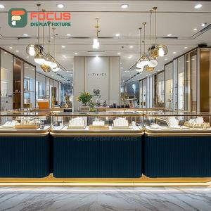 Modern Commercial Retail Jewelry Display Counter Wood <b>Frame</b> Mall Counter Jewelry Cabinet - Product Image 4