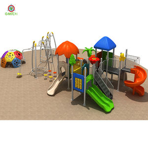 Équipement de terrain de jeu extérieur Parc d'aventure Parc à thème Cours de jeu en corde Cadre d'<span class=keywords><strong>escalade</strong></span> avec toboggan en plastique pour enfants - Product Image 6