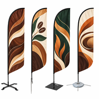 Drapeau à plumes personnalisable OEM avec impression de logo, bannière de plage adaptée aux activités publicitaires en plein air et aux expositions