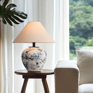 Lámpara de Mesa de Cerámica Estilo Wabi-Sabi, Lámpara Decorativa Artística Japonesa Retro para Sala de Estar, Estudio, Casa de Huéspedes, para Iluminación - Product Image 5