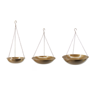 Plateau de <span class=keywords><strong>fleurs</strong></span> en métal suspendu, décoration de maison et de jardin, Pot de <span class=keywords><strong>fleurs</strong></span> doré pour culture de plantes d'intérieur et d'extérieur - Product Image 1