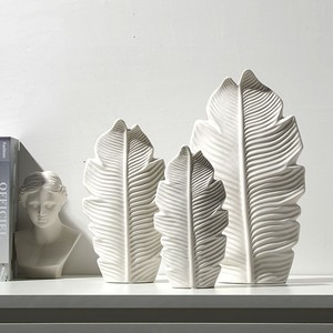 Vaso in Ceramica a Forma <span class=keywords><strong>di</strong></span> Foglia Stile Nordico Qianrui, Moderno e Semplice, Fatto a Mano, Creativo, Vaso da Tavolo per Decorazione Casa - Product Image 6