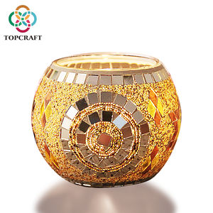 ديكور ديوالي بيع بالجملة شموع فسيفساء ملونة شموع زجاجية رخيصة لحفلات الزفاف والديكور المنزلي - Product Image 3