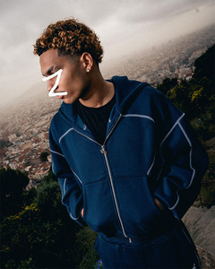 Комплект из 2 предметов: спортивные брюки-джоггеры и худи оверсайз из 100% хлопка (футер), однотонный, без принта, для индивидуального дизайна - Product Image 4