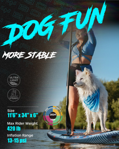 Tabla de Paddle Surf Inflable de 11'6"x34"x6'' con Asiento, Fabricada en China, Tabla de Stand Up Paddle con Tecnología Drop Stitch - Product Image 4
