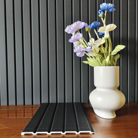 Nuevo Producto Panel de Pared de PVC WPC de Alta Calidad, Rejilla Plana Sólida, Adecuado para Decoración de Interiores