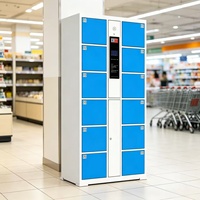 Casier électronique métallique multi-compartiments pour supermarché, salle de bain, salle de sport, hôtel, espace public
