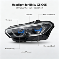 Phares LED pour système d'éclairage automobile LED adaptés à BMW X5 G05 2019-2023 OE 6315A783B1 6315A783B2
