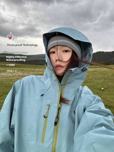 Veste Gore-Tex pour <span class=keywords><strong>femme</strong></span>, vêtements de montagne fonctionnels coupe-vent et imperméables 3-en-1 à capuche pour homme et <span class=keywords><strong>femme</strong></span> - Product Image 1