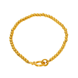Zogxin Stainless Steel Beaded <b>Bracelet</b> Gold Round Buckle Women's Jewelry Fashion Accessory - Product Image 5