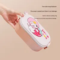 Boîte à lunch isotherme en acier inoxydable de dessin animé, compartiments étanches pour les employés de bureau et les étudiants