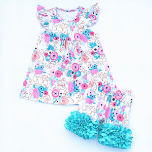 Robe à volants et perles pour filles, vêtements pour filles de boutique, prix de gros, ensemble d'été - Product Image 4