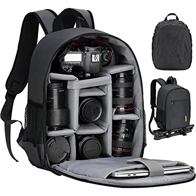 TARION Camera Bag Professional Camera Backpack with Rain Cover Laptop Compartment Waterproof Photography Backpack Case for Women