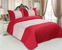 Boryard colchas de bordado, conjunto espalhado de cama em poliéster, cobertura de cama para quarto