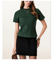 HETHT030 T-shirt pour femme 100% coton, 260 g/m², sensation fraîche, très tendance, personnalisable avec logo brodé, faible MOQ