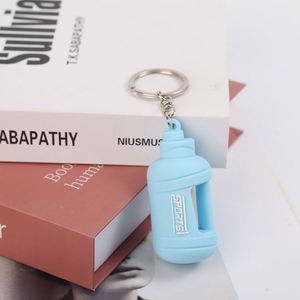 Cute Fitness Water <b>Bottle</b> Keychain Rubber Pendant for Gym Bags Sports Themed Hanging Decor 4 Color Bulk Set - Product Image 5