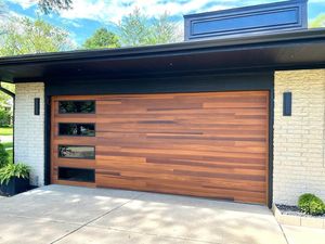Elegante porta da <span class=keywords><strong>Garage</strong></span> in acciaio a grana di legno automatizzata, porta sezionale isolata con sistema di retromarcia sicuro - Product Image 6