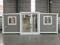 Maison conteneur en acier de 40 pieds, à montage rapide, étanche, coupe-vent, extensible, avec chambre, salon, villa, design moderne, plate.