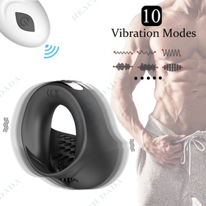 REACH DADA Adult Sperm Lock Ring <b>Remote</b> <b>Control</b> Scrotal Massager Delay Ring for Couples <b>Vibrating</b> Penis Ring-Life Waterproof CE - Product Image 6