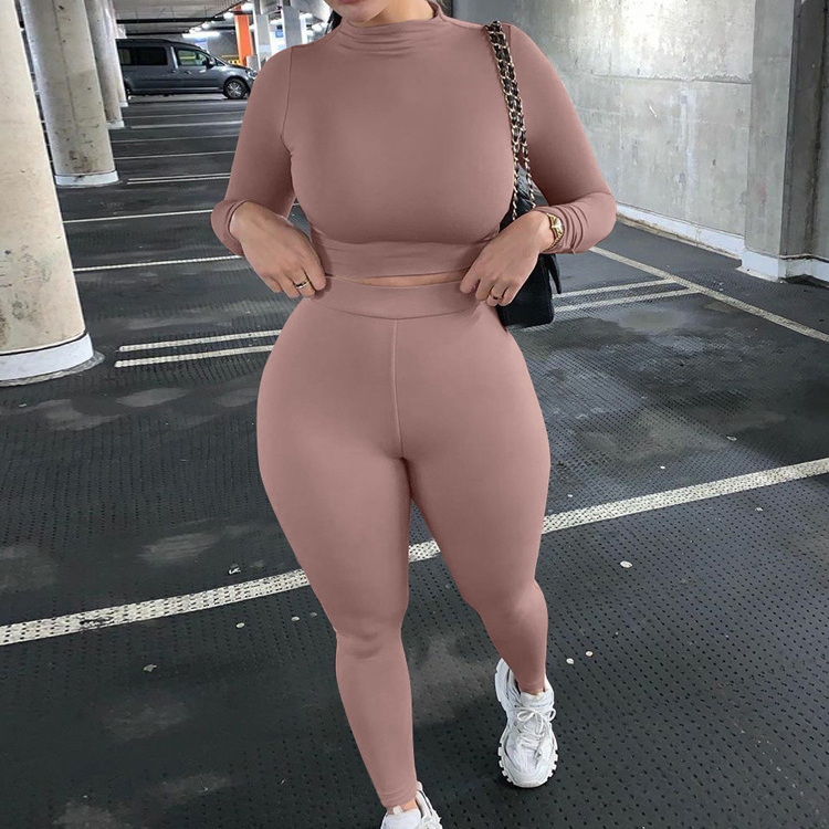 Clacive Pantalon Legging Ensembles De Jogging De Sport Solide Femmes 2 Pièces Ensemble Vêtements pour Vêtements de Sport