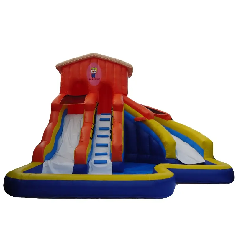 Home Use Inflatable Water Slides Splash Island With Pools For Kids Swimming Children Sports Playing For Sale