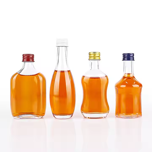 Bouteille en verre de 50ml avec bouchon anti-fuite joint thermorétractable couvercle en aluminium argenté pour vin alcool gingembre coups <span class=keywords><strong>Tequila</strong></span> - Product Image 3