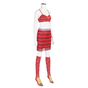 Zootopia Gaggle Sheep Cosplay Costume <b>Red</b> <b>Sequin</b> Top Skirt Thigh High Socks Adult Women Stage Performance Halloween Outfit - Product Image 4