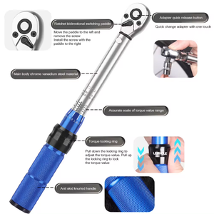 15Pcs <b>Set</b> <b>Torque</b> Wrench <b>Set</b> 1/4 Inch Drive 2-24Nm Dual Direction with Bit Sockets and for Maintenance - Product Image 6