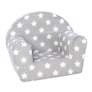 Canapé pour enfants en tissu gris, mousse à haute élasticité, design minimaliste, pour enfants de 2 ans et plus, capacité d'accueil 1 personne, avec accoudoirs - Product Image 5