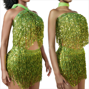 Danse du ventre hanche écharpe jupe Costume Halloween Festival musique <span class=keywords><strong>Disco</strong></span> Sequin gland jupes costumes pour femmes - Product Image 4