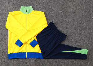 Combinaison d'entraînement à manches courtes avec fermeture éclair intégrale, séchage rapide, automne-hiver, 25/26, clubs européens du Brésil, uniforme de compétition, vêtements de football - Product Image 5
