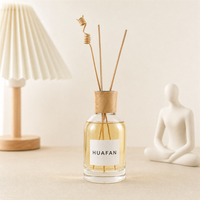 Bouteille en verre vide personnalisée pour diffuseur à bâtonnets, forme unique, 100ml 150ml 200ml, dégradé givré, logo personnalisé pour emballage de parfum