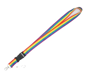 Lanière en polyester écologique arc-en-ciel à transfert thermique, imprimée, changeant de couleur, pour cartes d'identité, cadeaux promotionnels et d'affaires – Meilleures ventes - Product Image 3